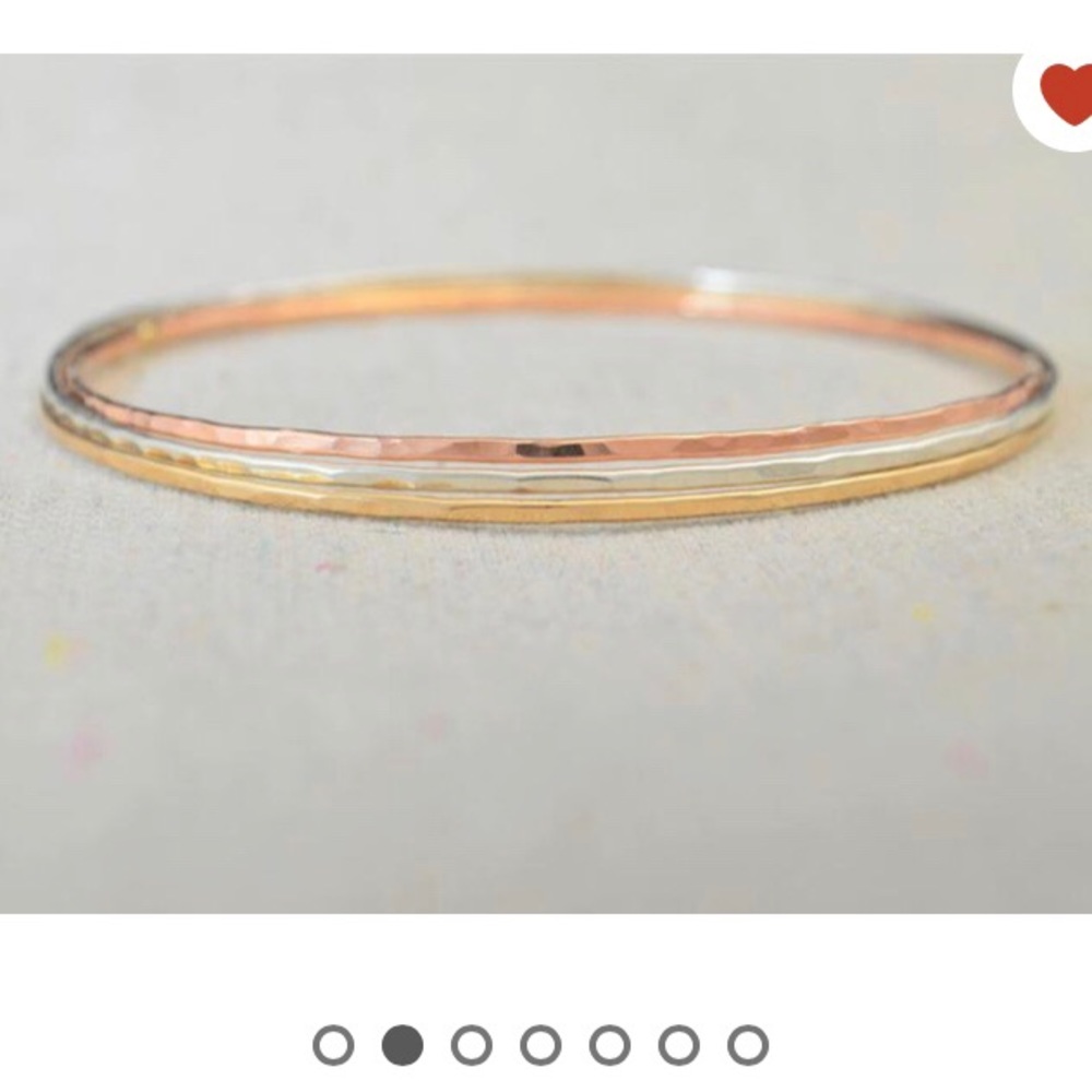 Bangle set: sterling silver and gold filled
